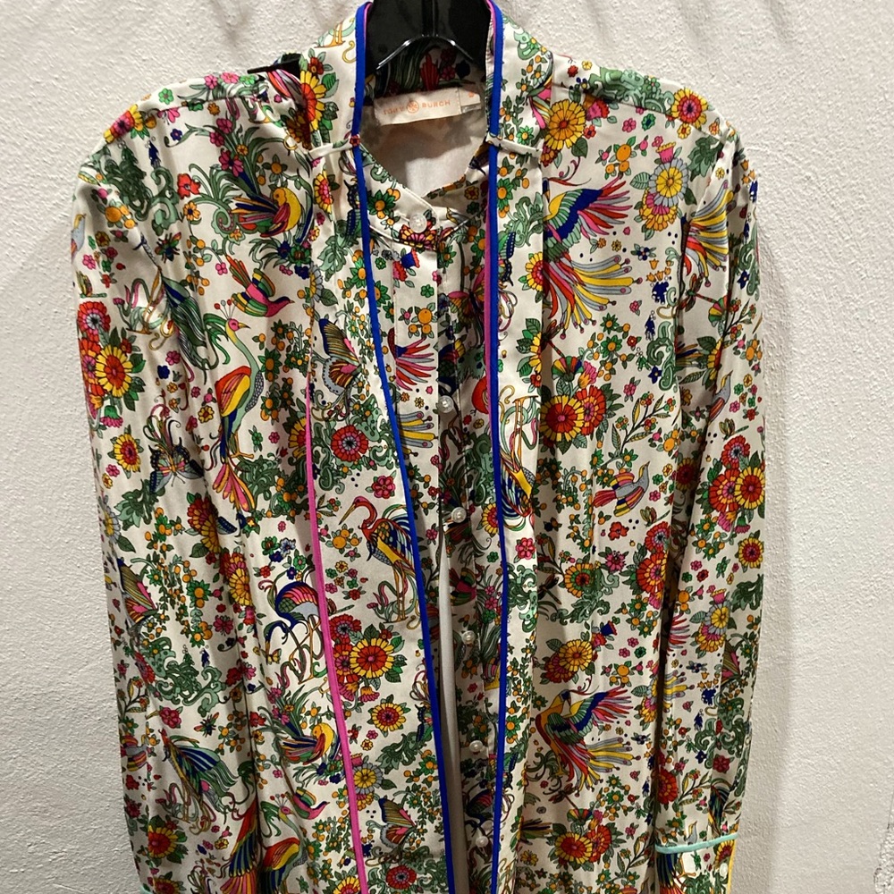 Beautiful Tory Burch Peacock Floral Dress